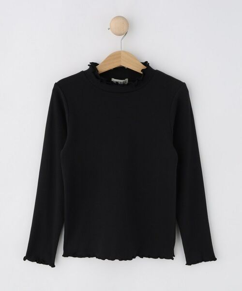 SHOO・LA・RUE / シューラルー カットソー | 【110-140cm/プチセレ】リボンハイネックインナー（ブラック(019)）