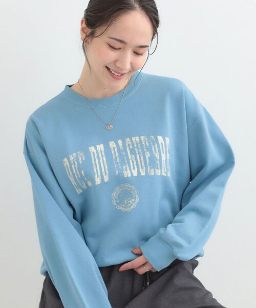SHOO・LA・RUE / シューラルー スウェット | プリントアソート裏毛ベーシックスウェット（ブルー(492)）