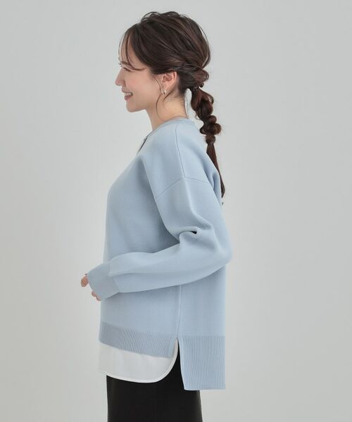 SHOO・LA・RUE / シューラルー ニット・セーター | 【洗える】さらに軽くなった スポンディッシュ裾フェイクジャカード | 詳細14