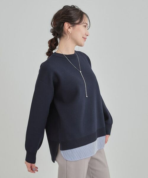 SHOO・LA・RUE / シューラルー ニット・セーター | 【洗える】さらに軽くなった スポンディッシュ裾フェイクジャカード | 詳細18