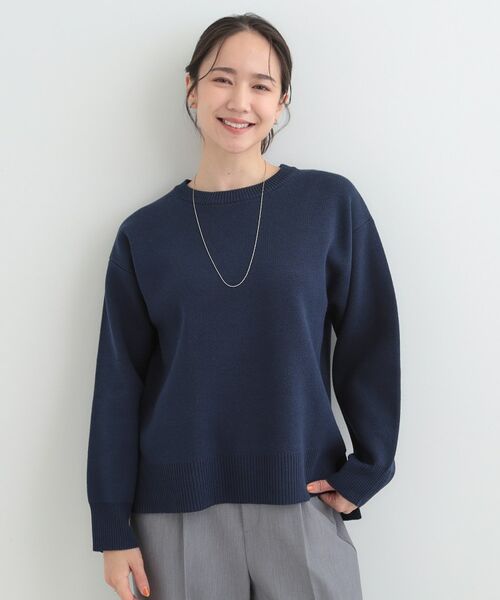 SHOO・LA・RUE / シューラルー ニット・セーター | コットン混で肌当たりがよい スウェットライクニット | 詳細9