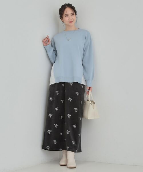 SHOO・LA・RUE / シューラルー ニット・セーター | 【洗える】スポンディッシュ脇フェイクジャカード | 詳細11