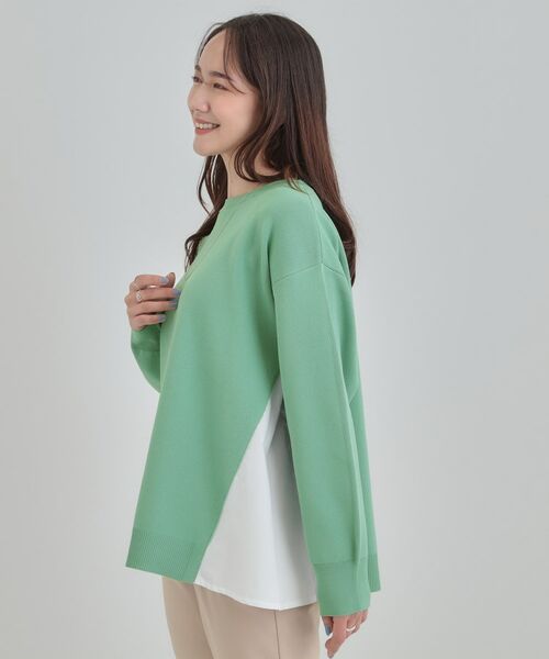 SHOO・LA・RUE / シューラルー ニット・セーター | 【洗える】スポンディッシュ脇フェイクジャカード | 詳細6