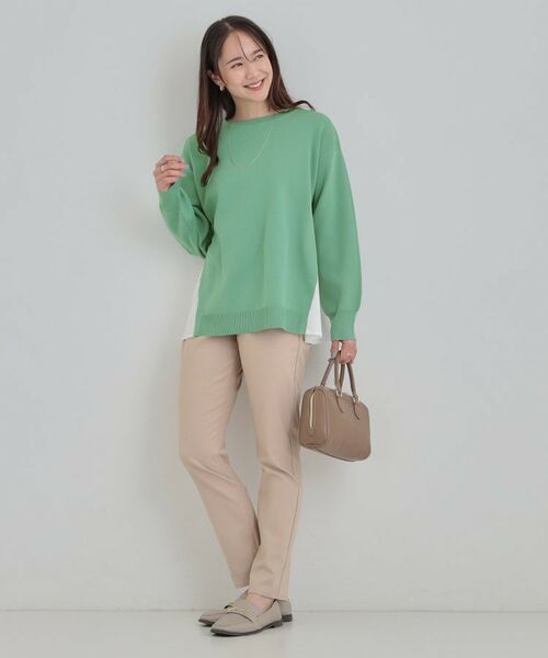 SHOO・LA・RUE / シューラルー ニット・セーター | 【洗える】スポンディッシュ脇フェイクジャカード | 詳細7