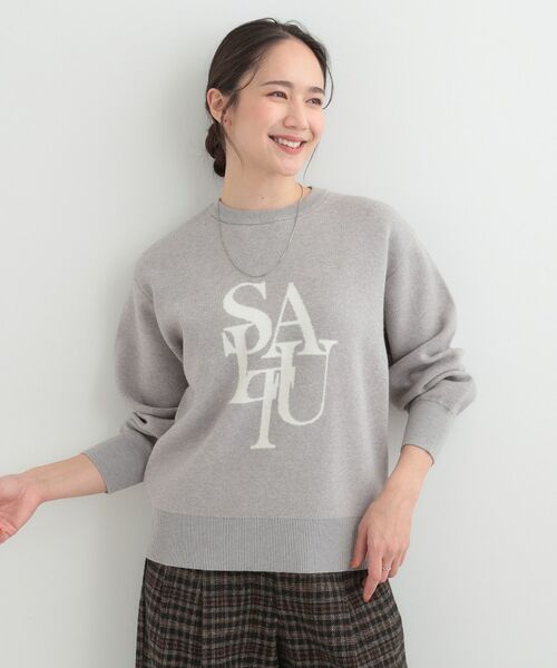 SHOO・LA・RUE / シューラルー ニット・セーター | 【洗える】もちもちタッチが心地よいスウェットライクロゴニット | 詳細1
