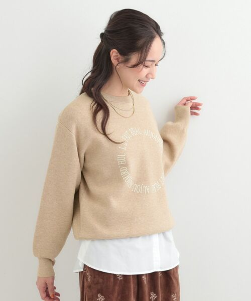 SHOO・LA・RUE / シューラルー ニット・セーター | 【洗える】もちもちタッチが心地よいスウェットライクロゴニット | 詳細10