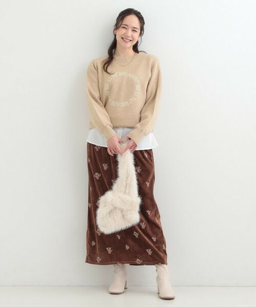 SHOO・LA・RUE / シューラルー ニット・セーター | 【洗える】もちもちタッチが心地よいスウェットライクロゴニット | 詳細11