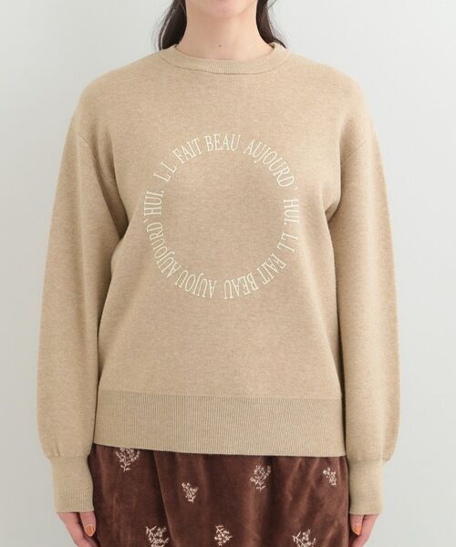SHOO・LA・RUE / シューラルー ニット・セーター | 【洗える】もちもちタッチが心地よいスウェットライクロゴニット | 詳細13