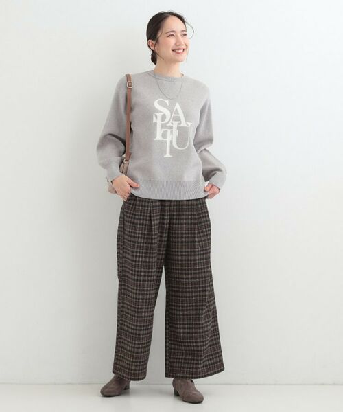 SHOO・LA・RUE / シューラルー ニット・セーター | 【洗える】もちもちタッチが心地よいスウェットライクロゴニット | 詳細3