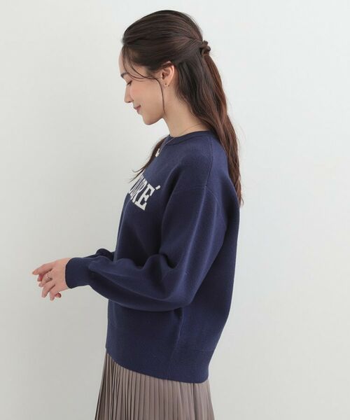 SHOO・LA・RUE / シューラルー ニット・セーター | 【洗える】もちもちタッチが心地よいスウェットライクロゴニット | 詳細6