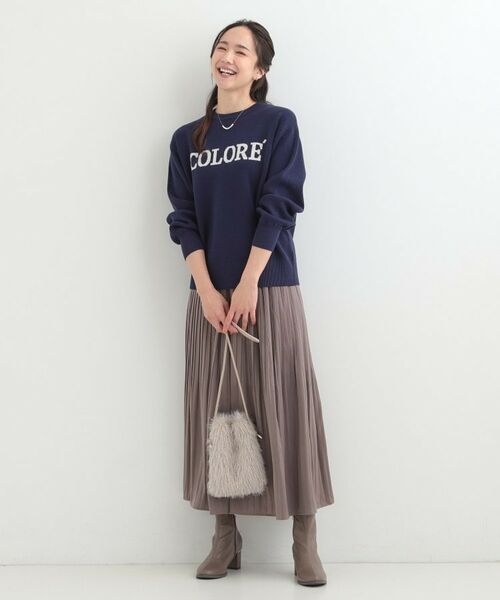 SHOO・LA・RUE / シューラルー ニット・セーター | 【洗える】もちもちタッチが心地よいスウェットライクロゴニット | 詳細7