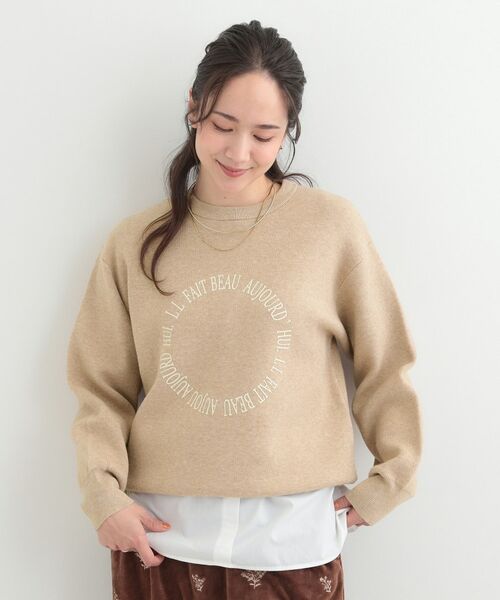 SHOO・LA・RUE / シューラルー ニット・セーター | 【洗える】もちもちタッチが心地よいスウェットライクロゴニット | 詳細9