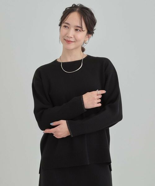 SHOO・LA・RUE / シューラルー ニット・セーター | 【洗える/セットアップ可/毛玉になりにくい】クルーネックニット | 詳細1