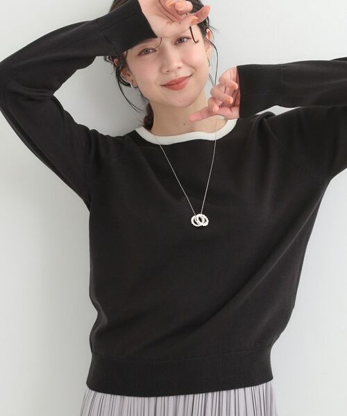 SHOO・LA・RUE / シューラルー ニット・セーター | 【洗える】シンプルきれい見え クルーネックニット(ブラック(319))