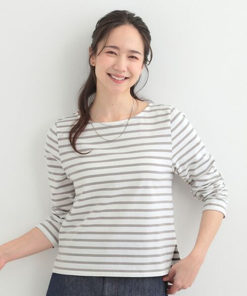 SHOO・LA・RUE / シューラルー Tシャツ | ボートネック ボーダーロンT | 詳細1