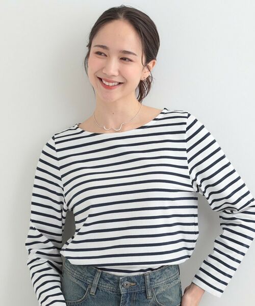 SHOO・LA・RUE / シューラルー Tシャツ | ボートネック ボーダーロンT | 詳細13