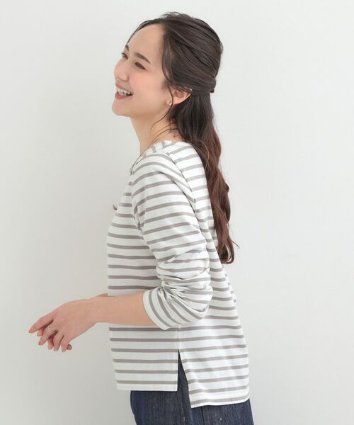 SHOO・LA・RUE / シューラルー Tシャツ | ボートネック ボーダーロンT | 詳細2