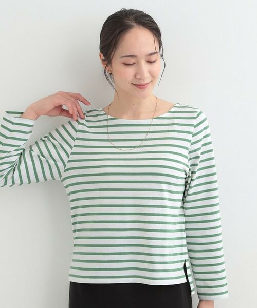 SHOO・LA・RUE / シューラルー Tシャツ | ボートネック ボーダーロンT | 詳細5