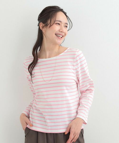 SHOO・LA・RUE / シューラルー Tシャツ | ボートネック ボーダーロンT | 詳細9