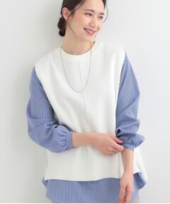 SHOO・LA・RUE / シューラルー ニット・セーター | 【2点セット】軽くてきれい見え ニットベスト＋ブラウスセット