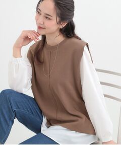 SHOO・LA・RUE / シューラルー ニット・セーター | 【2点セット】軽くてきれい見え ニットベスト＋ブラウスセット