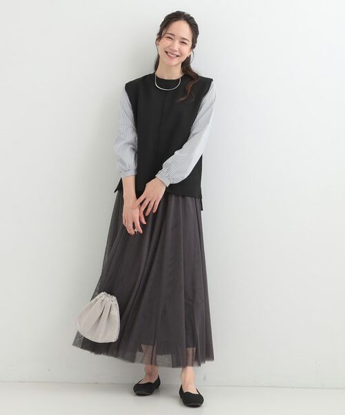 SHOO・LA・RUE / シューラルー ニット・セーター | 【2点セット】軽くてきれい見え ニットベスト＋ブラウスセット | 詳細18