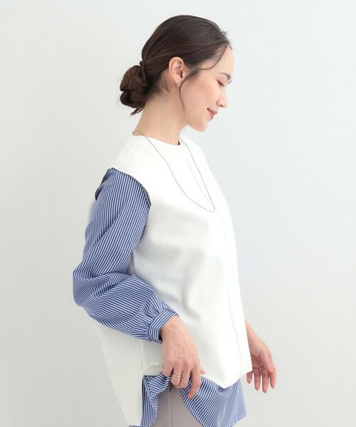 SHOO・LA・RUE / シューラルー ニット・セーター | 【2点セット】軽くてきれい見え ニットベスト＋ブラウスセット | 詳細2