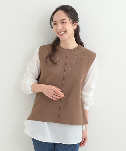 SHOO・LA・RUE / シューラルー ニット・セーター | 【2点セット】軽くてきれい見え ニットベスト＋ブラウスセット | 詳細22