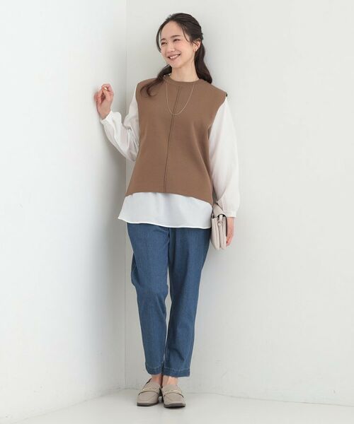 SHOO・LA・RUE / シューラルー ニット・セーター | 【2点セット】軽くてきれい見え ニットベスト＋ブラウスセット | 詳細24