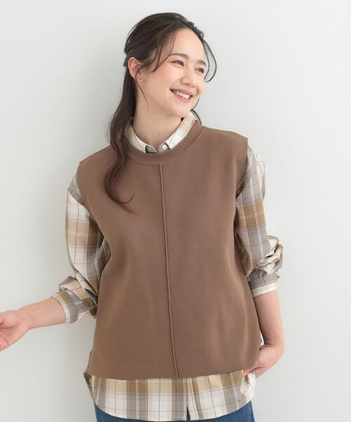 SHOO・LA・RUE / シューラルー ニット・セーター | 【2点セット】軽くてきれい見え ニットベスト＋ブラウスセット | 詳細25