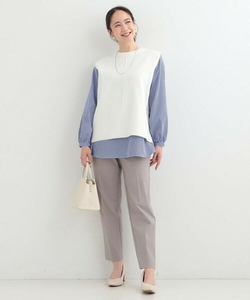 SHOO・LA・RUE / シューラルー ニット・セーター | 【2点セット】軽くてきれい見え ニットベスト＋ブラウスセット | 詳細3