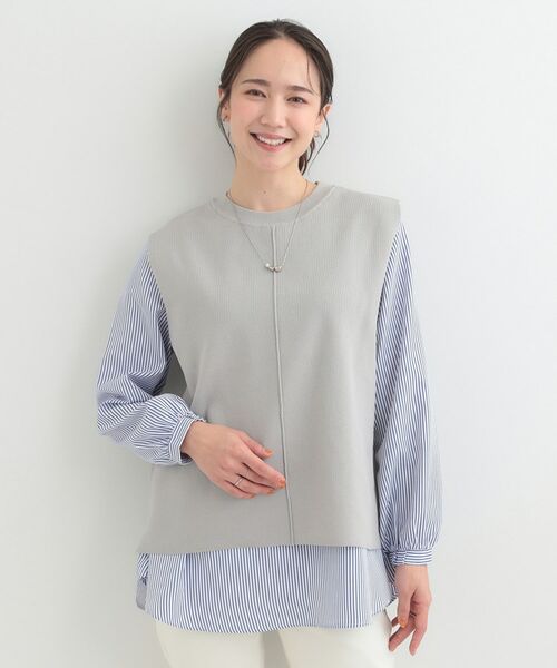 SHOO・LA・RUE / シューラルー ニット・セーター | 【2点セット】軽くてきれい見え ニットベスト＋ブラウスセット | 詳細8