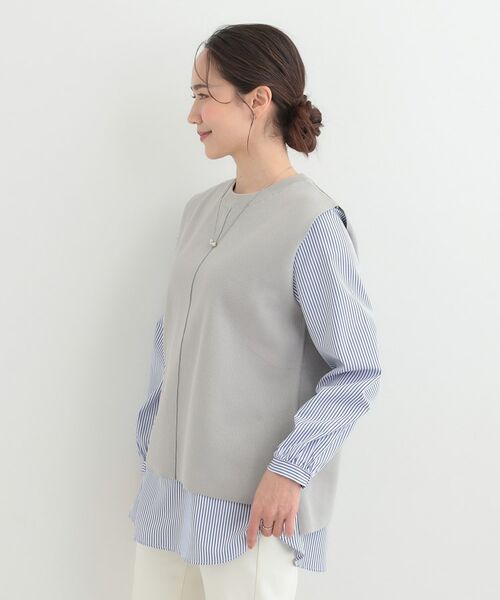 SHOO・LA・RUE / シューラルー ニット・セーター | 【2点セット】軽くてきれい見え ニットベスト＋ブラウスセット | 詳細9