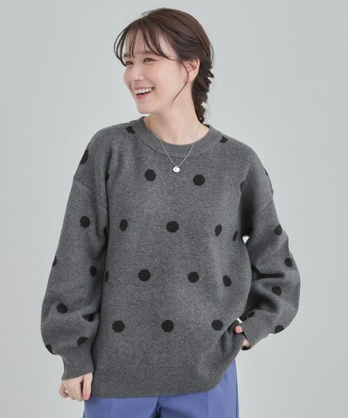 SHOO・LA・RUE / シューラルー ニット・セーター | ドット柄ジャカードニット | 詳細5