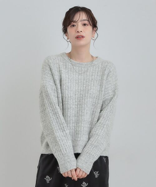 SHOO・LA・RUE / シューラルー ニット・セーター | ミックスワッフルニット | 詳細1