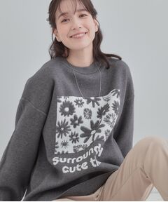 SHOO・LA・RUE / シューラルー ニット・セーター | お花ロゴジャカードニット