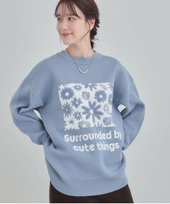 SHOO・LA・RUE / シューラルー ニット・セーター | お花ロゴジャカードニット