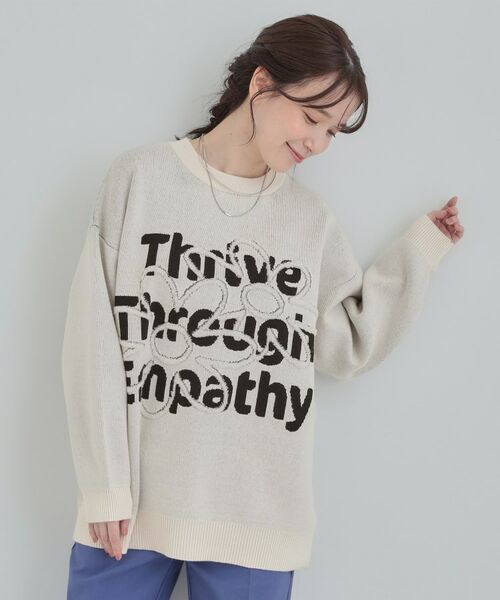 SHOO・LA・RUE / シューラルー ニット・セーター | お花ロゴジャカードニット | 詳細1