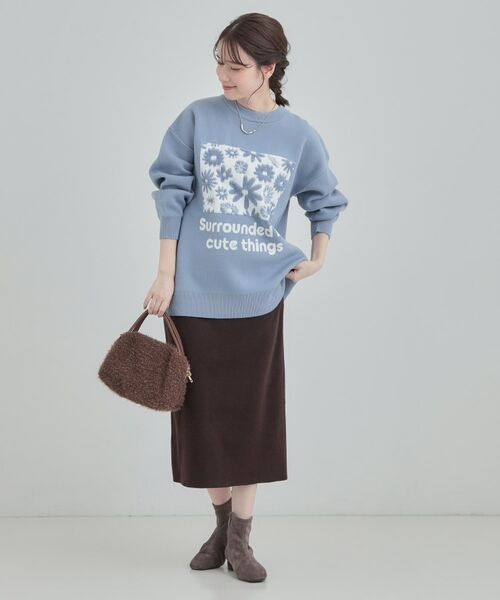 SHOO・LA・RUE / シューラルー ニット・セーター | お花ロゴジャカードニット | 詳細15