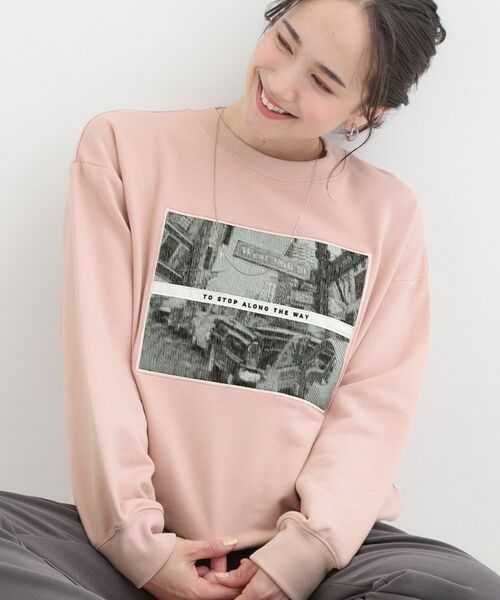SHOO・LA・RUE / シューラルー スウェット | フォト刺繍スウェット（ピンク(071)）