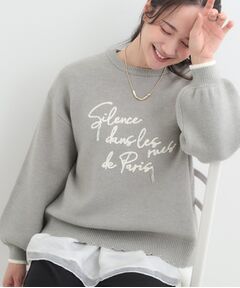 SHOO・LA・RUE / シューラルー ニット・セーター | スカラップが大人かわいい 刺繍ロゴニット コード刺繍ニット