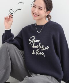 SHOO・LA・RUE / シューラルー ニット・セーター | スカラップが大人かわいい 刺繍ロゴニット コード刺繍ニット