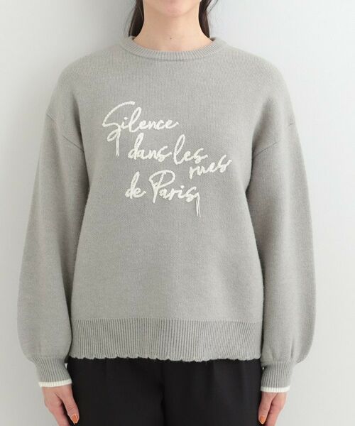 SHOO・LA・RUE / シューラルー ニット・セーター | スカラップが大人かわいい 刺繍ロゴニット コード刺繍ニット | 詳細13