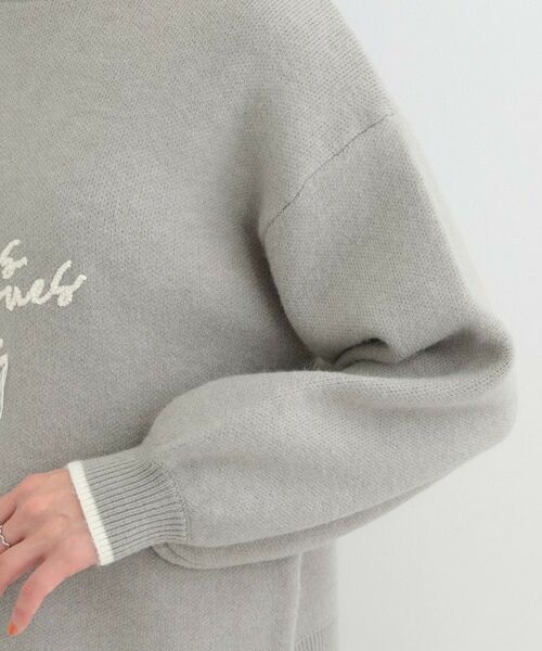 SHOO・LA・RUE / シューラルー ニット・セーター | スカラップが大人かわいい 刺繍ロゴニット コード刺繍ニット | 詳細17