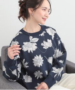 SHOO・LA・RUE / シューラルー ニット・セーター | フラワージャカードスポンデイッシュニット