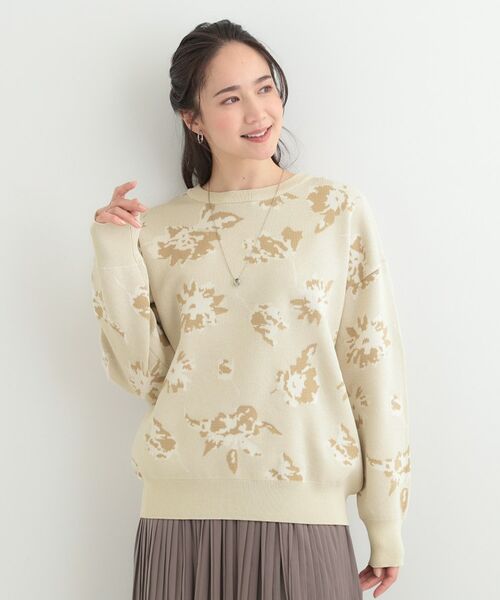 SHOO・LA・RUE / シューラルー ニット・セーター | フラワージャカードスポンデイッシュニット | 詳細5
