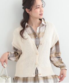 SHOO・LA・RUE / シューラルー ベスト | ざっくり感が大人かわいい 前あきニットベスト