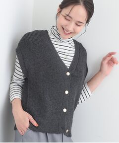 SHOO・LA・RUE / シューラルー ベスト | ざっくり感が大人かわいい 前あきニットベスト