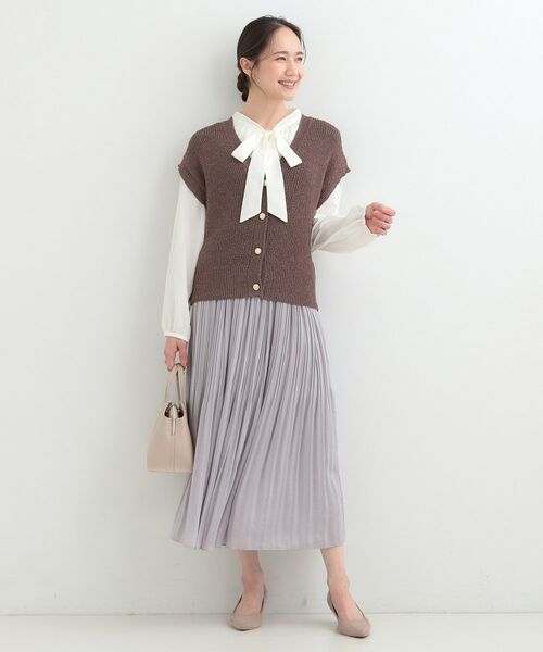 SHOO・LA・RUE / シューラルー ベスト | ざっくり感が大人かわいい 前あきニットベスト | 詳細11