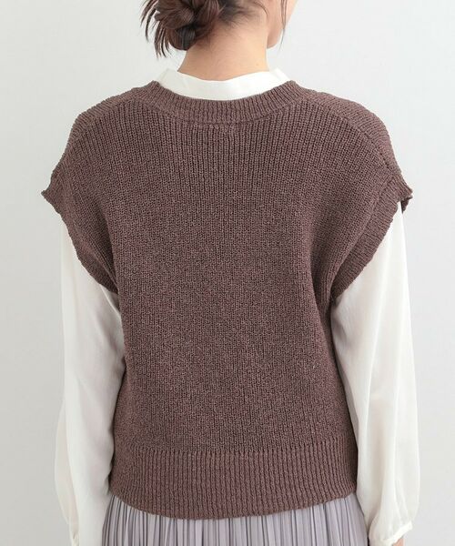 SHOO・LA・RUE / シューラルー ベスト | ざっくり感が大人かわいい 前あきニットベスト | 詳細15